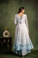 Shimmer Anarkali - Misty Sky Blue