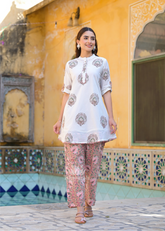 Co-ord Set - White and Pink