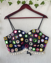 Foil Mirror Blouse - Inky Black