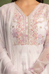 Shimmer Anarkali - Powder Pink