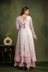 Shimmer Anarkali - Powder Pink