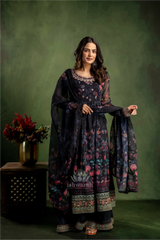 Shimmer Anarkali - Black