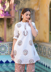 Co-ord Set - White and Pink