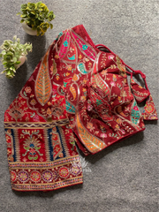 Embroidered Blouse - Red