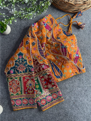 Embroidered Blouse - Mustard