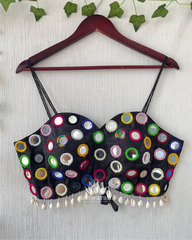 Foil Mirror Blouse - Inky Black