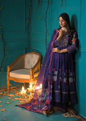 Shimmer Anarkali - Midnight Violet